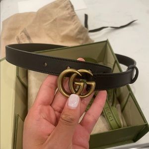 Gucci Leather Belt with Double G buckle *size 75*